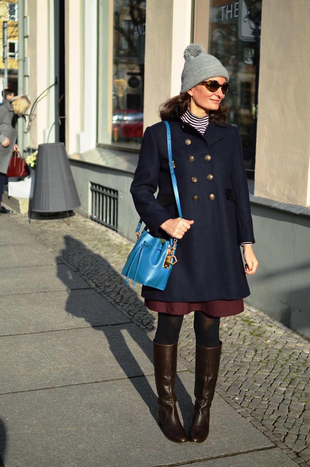 Templar coat by Alexa Chung Marks and Spencers and Sicily Bag Straw bag